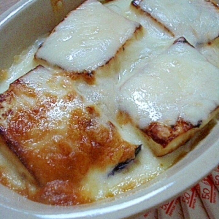 しょう油味のナスと豆腐のチーズ焼き